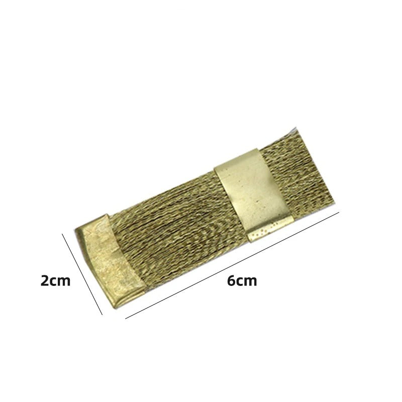 Dental Copper Wire Brush Polishing Drill Bit Cleaning Brush Wooden Handle Brass Wire Brush For Rust Paint Removal Clean Tool