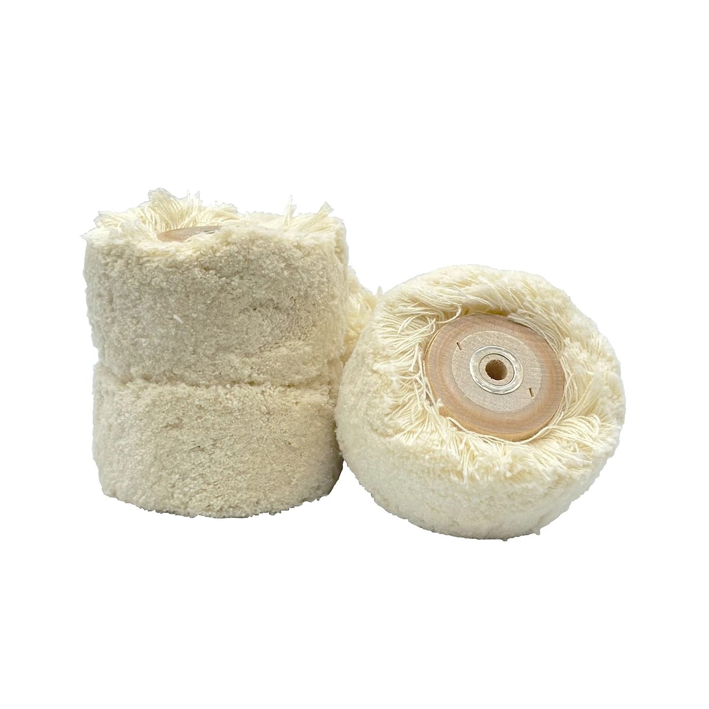 2pcs Dental Lab Laboratory Drill Brush Cotton Buff Diameter 80mm Consumable Latch Polishing Wheel Rotary Tools Wool Goat