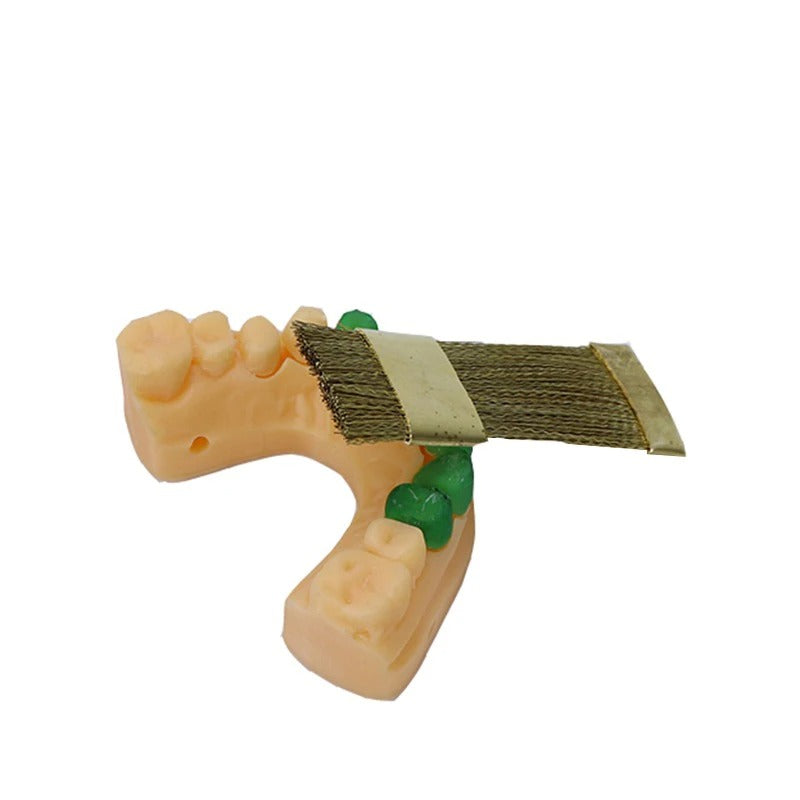 Dental Copper Wire Brush Polishing Drill Bit Cleaning Brush Wooden Handle Brass Wire Brush For Rust Paint Removal Clean Tool