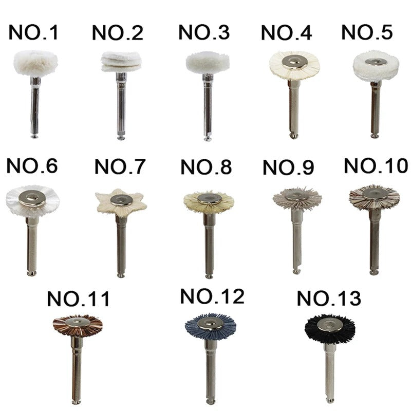 Dental Polishing Brush Laboratory Polisher Tools 2.35mm Shank Diameter Burs Goat Hair Brush Grinding Clinic Lab Tools