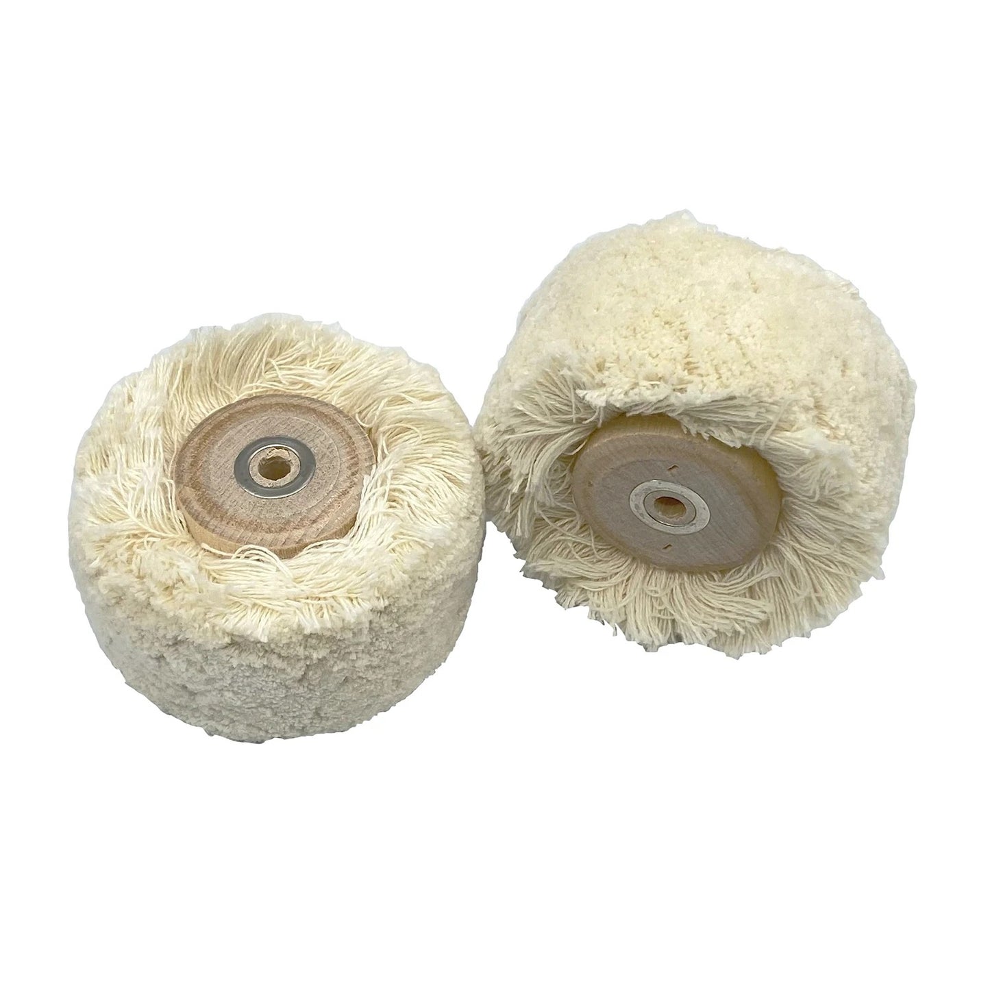 2pcs Dental Lab Laboratory Drill Brush Cotton Buff Diameter 80mm Consumable Latch Polishing Wheel Rotary Tools Wool Goat