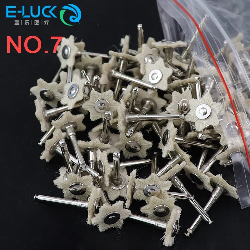 Dental Polishing Brush Laboratory Polisher Tools 2.35mm Shank Diameter Burs Goat Hair Brush Grinding Clinic Lab Tools