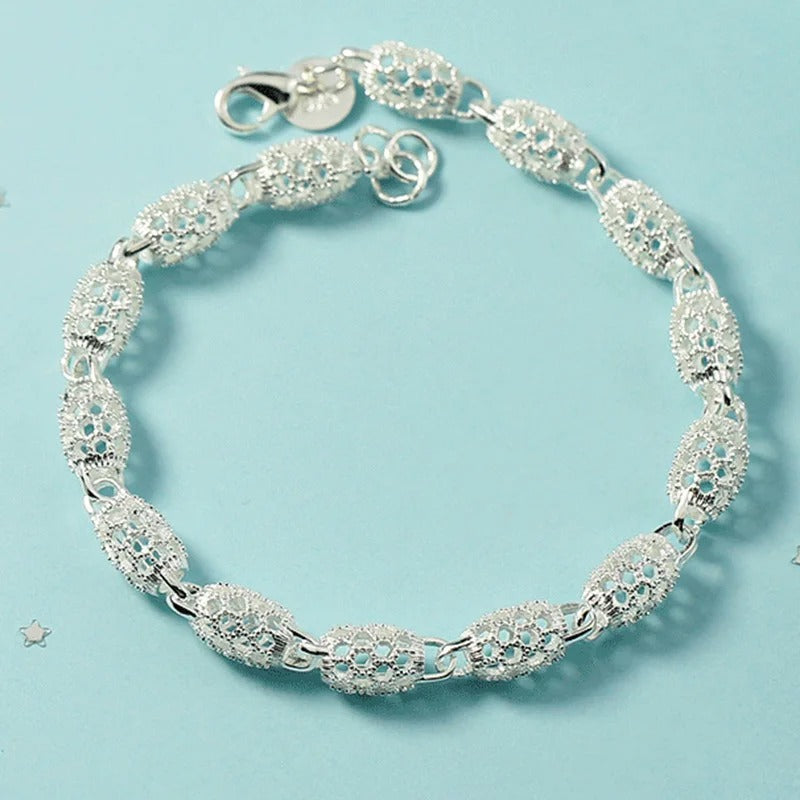 Fine 925 Sterling Silver Crystal Bracelets For Women Fashion Vintage Knot Adjustable Charm Bracelets Party Wedding Jewelry Gifts