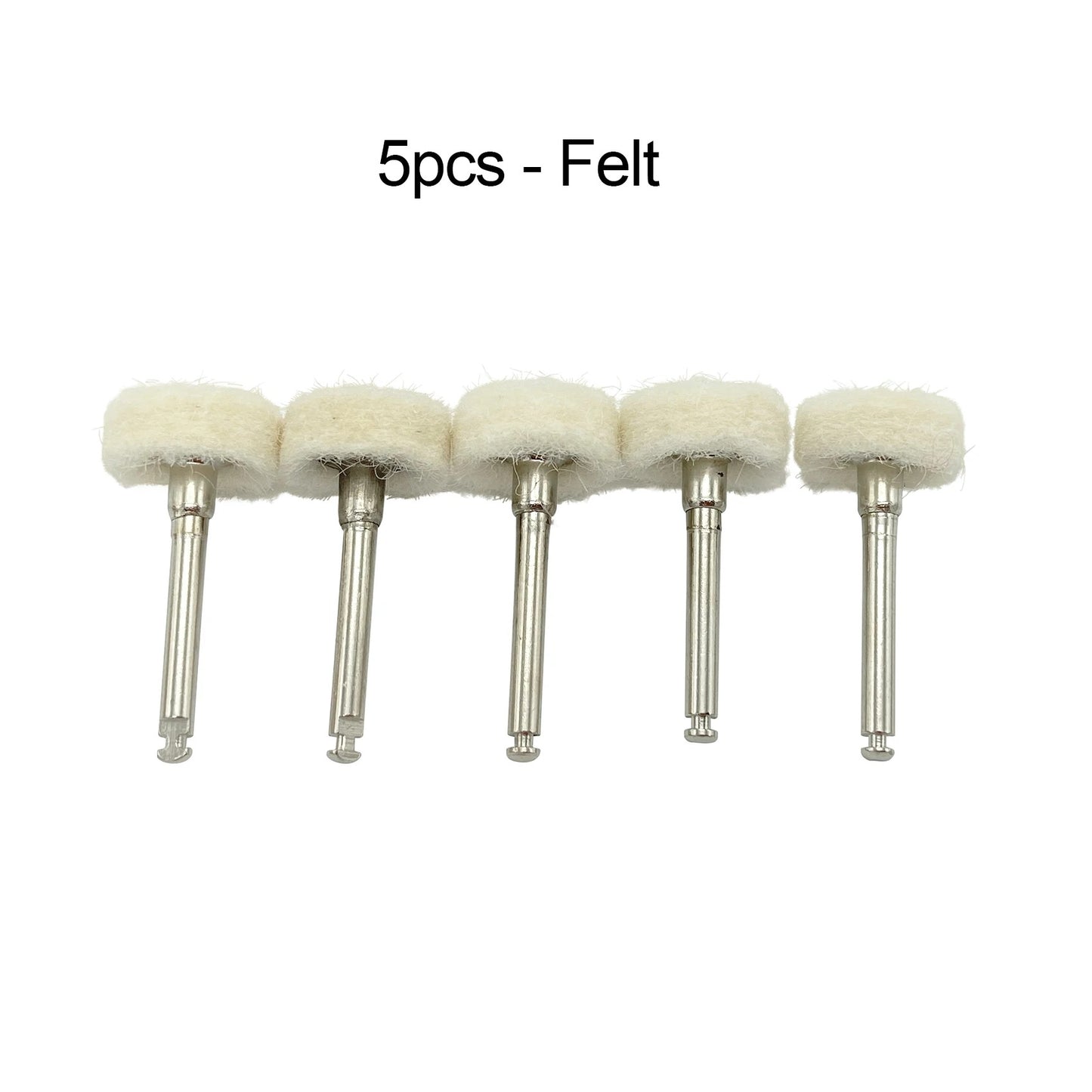 5pcs RA Shank Dental Polishing Brush Drill Wheel Materials Cotton Felt Goat Wool Alumina Tools Dia 10mm Handpiece Rotary Tools
