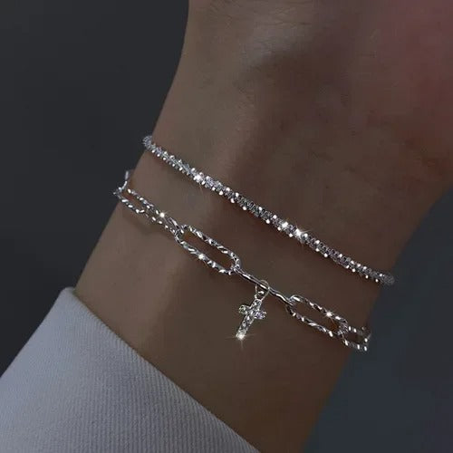 925 Sterling Silver Bracelet Partial Pearls Knots Bracelets for Women Fashion Luxury Design Bead Charm Bracelet Party Jewelry